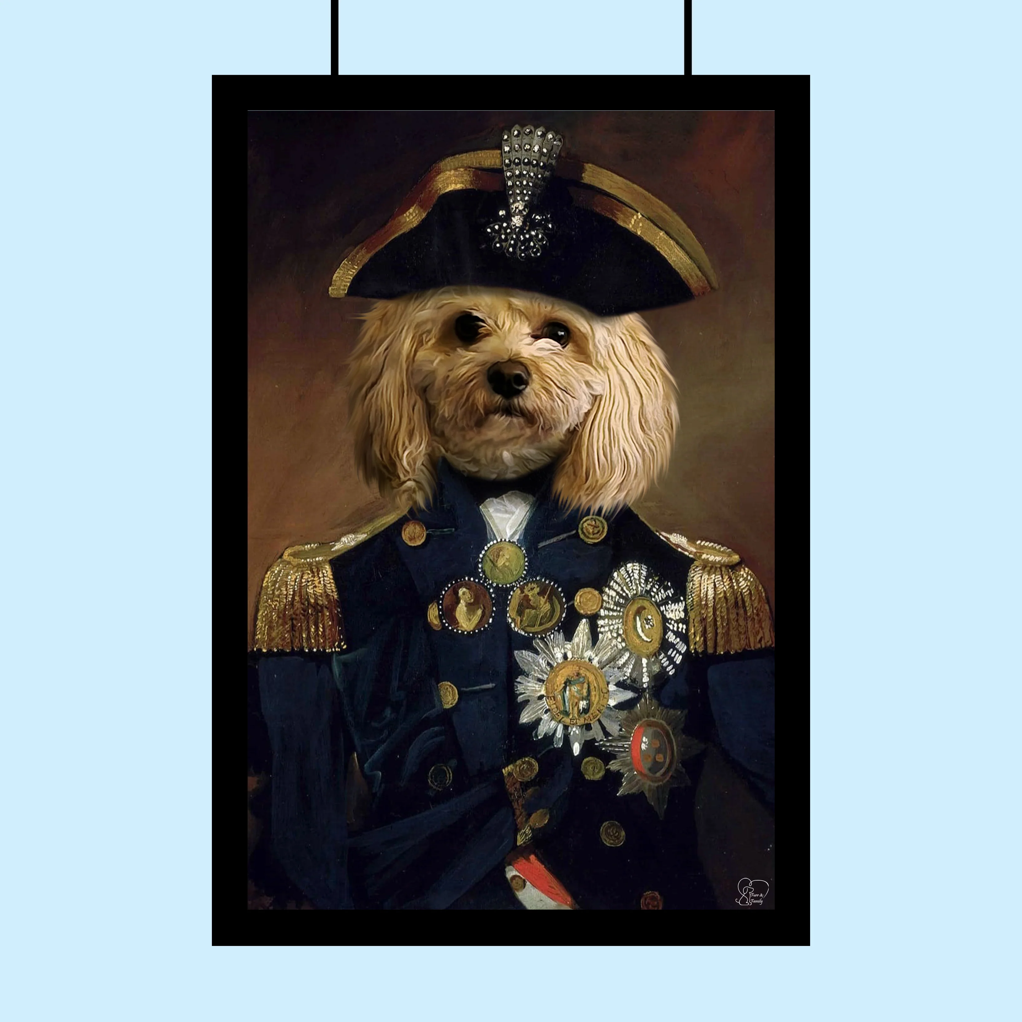 Lord Nelson Regal Pet Portrait | Custom Historical Pet Art